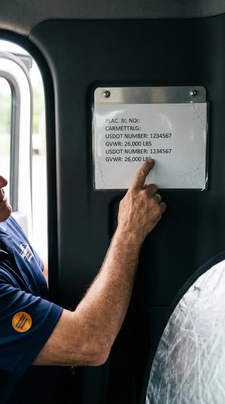 USDOT licensing placard verification in Osage City